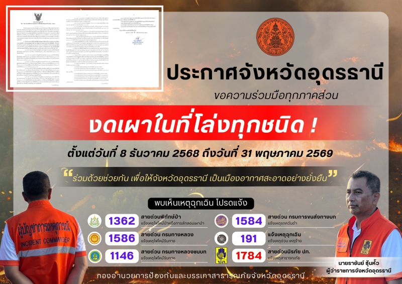 ขอประชาสัมพันธ์ งดเผาทุกชนิด